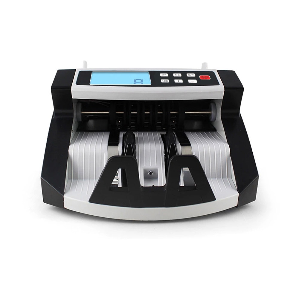 Aibecy Automatic Multi-Currency Cash Banknote Money Bill Counter Counting Machine LCD Display with UV MG Counterfeit Detector for EURO US Dollar AUD Pound