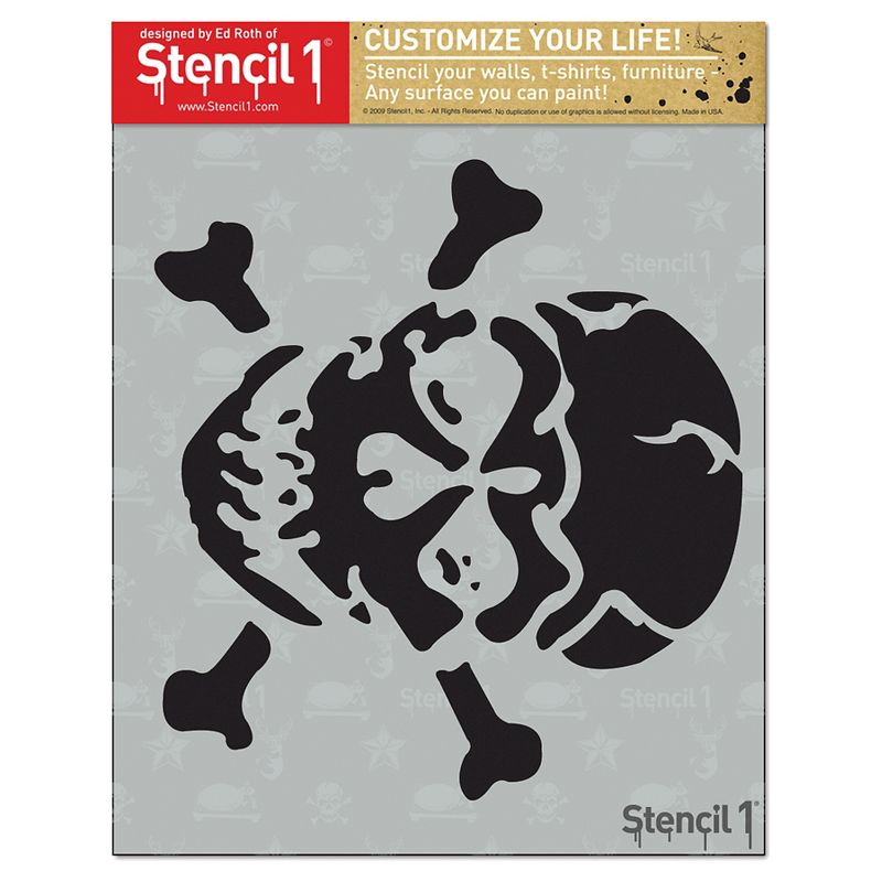 Stencil1 Jolly Roger - Stencil 8.5" x 11"