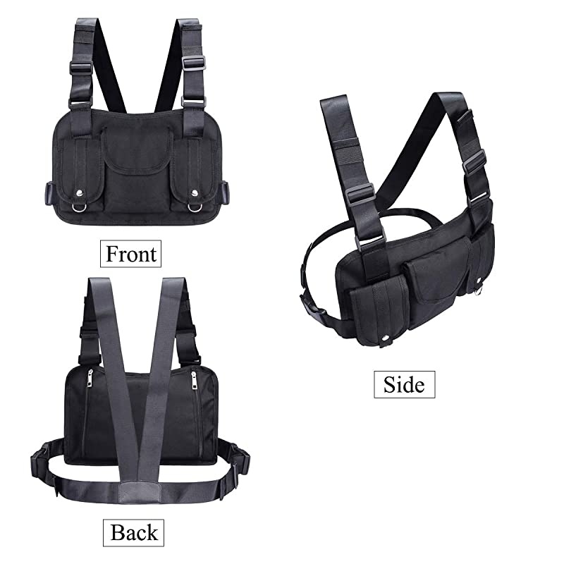 Fashion Chest Front Bag Pouch Multipurpose Sport Backpack Daypack Nylon Tactical Chest Rig for Men Women