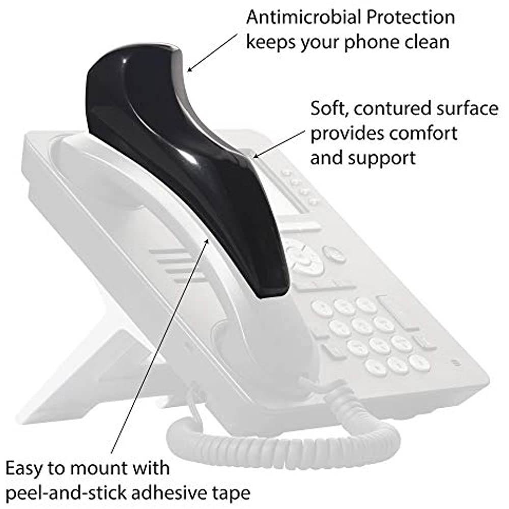 Softalk II Telephone Shoulder Rest, 2W x 6-3/4D x 2-1/2L, Black 801M