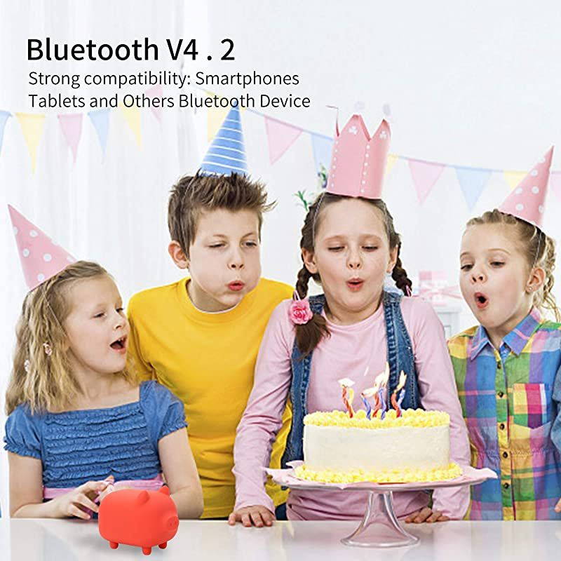 Cute Mini Bluetooth SpeakerAnimal Wireless Speaker with Powerful Rich RoomFilling Sound5W Audio DriverIPX5Builtin Mic for iPhoneiPadiPodSamsungHTCTabletsPortable Bluetooth Speaker