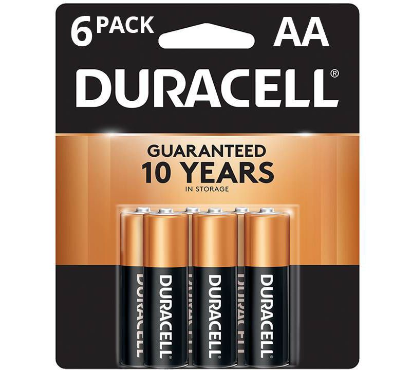 Duracell Coppertop AA Batteries - 6 Pack Alkaline Battery