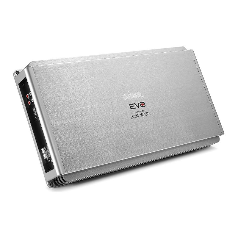 Sound Storm Laboratories EVO5000.1 Class A/B 5000 Watt 1 Ohm Stable Monoblock Car Audio Amplifier with Remote Subwoofer Control and MOSFET Power