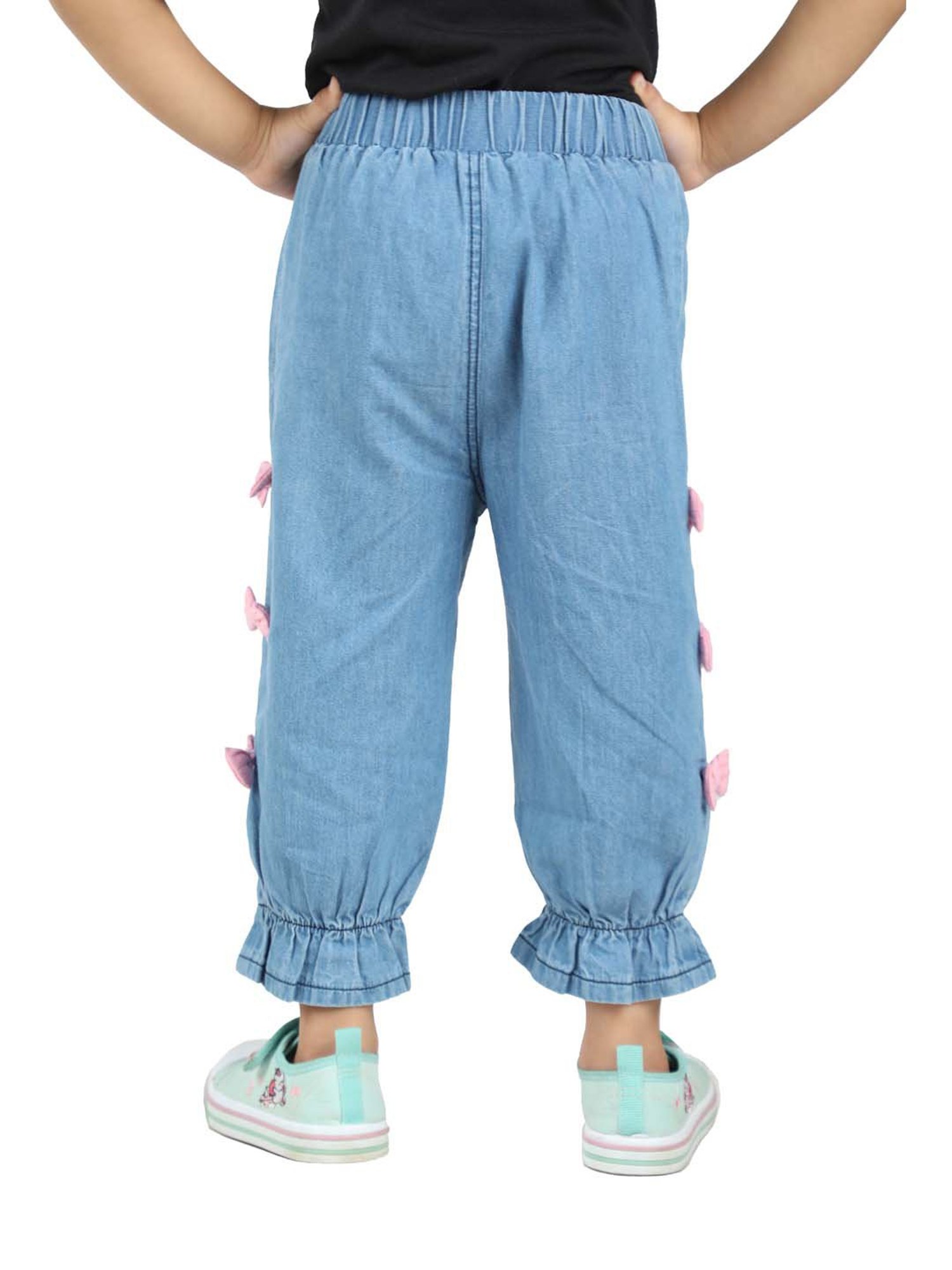 Budding Bees Kids Blue Solid Jeans