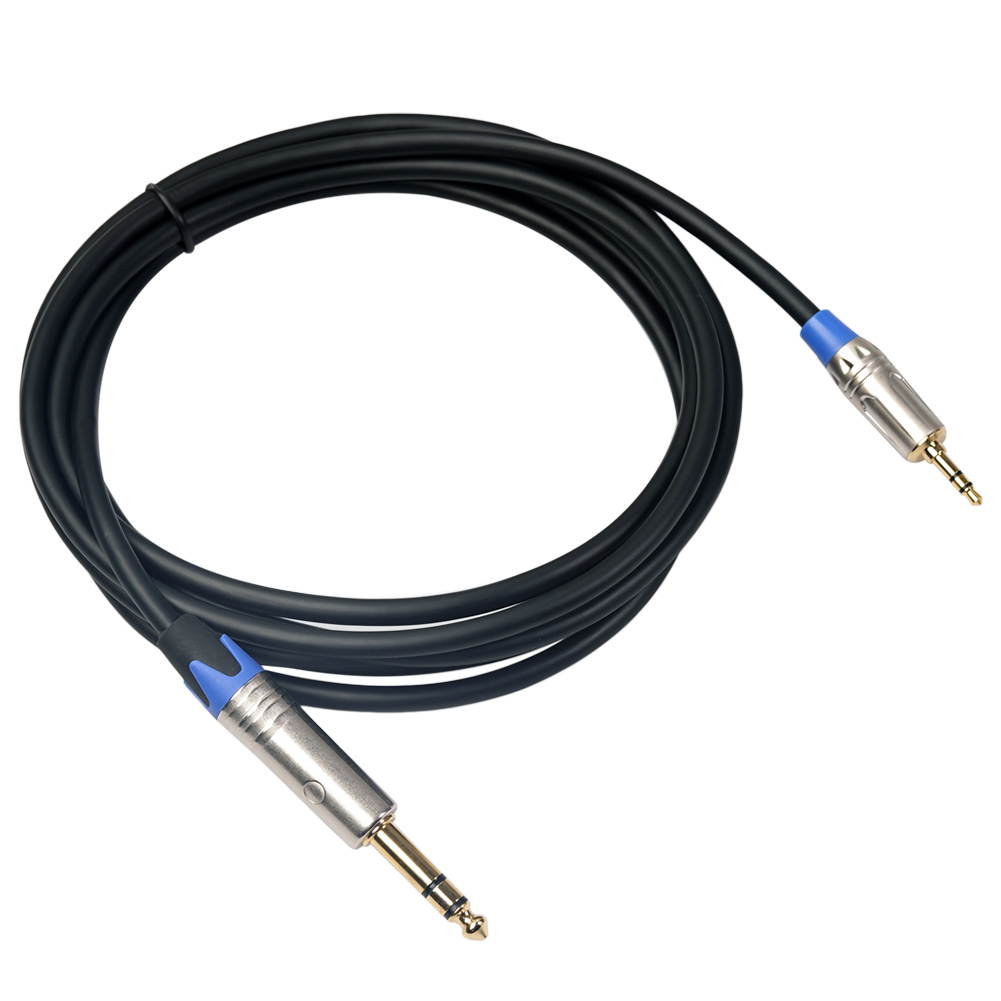 1/8 Male Cable TRS Stereo Audio Cable Amplifier 6.35 mm 1/4 Male to 3.5 mm Mixer for Household Music Audio Decoration (1pcs)