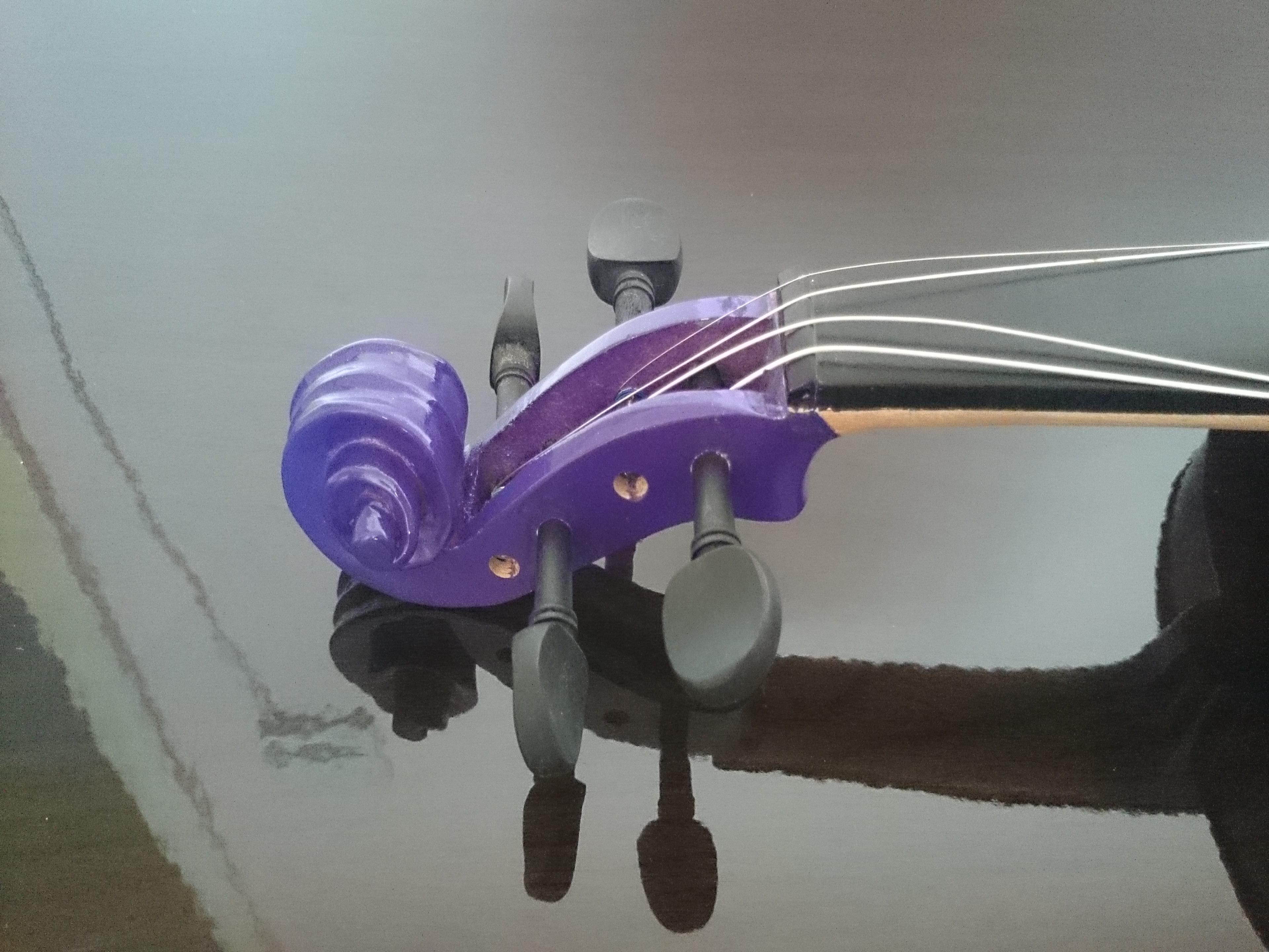 Student Acoustic Violin Full 4/4 Maple Spruce with Case Bow Rosin Purple Color