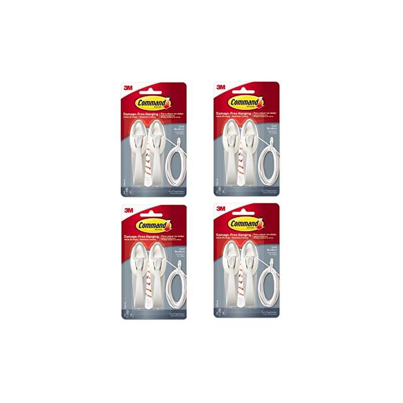 Medium Cord Bundlers With Strips White 8 Bundlers and 12 Strips