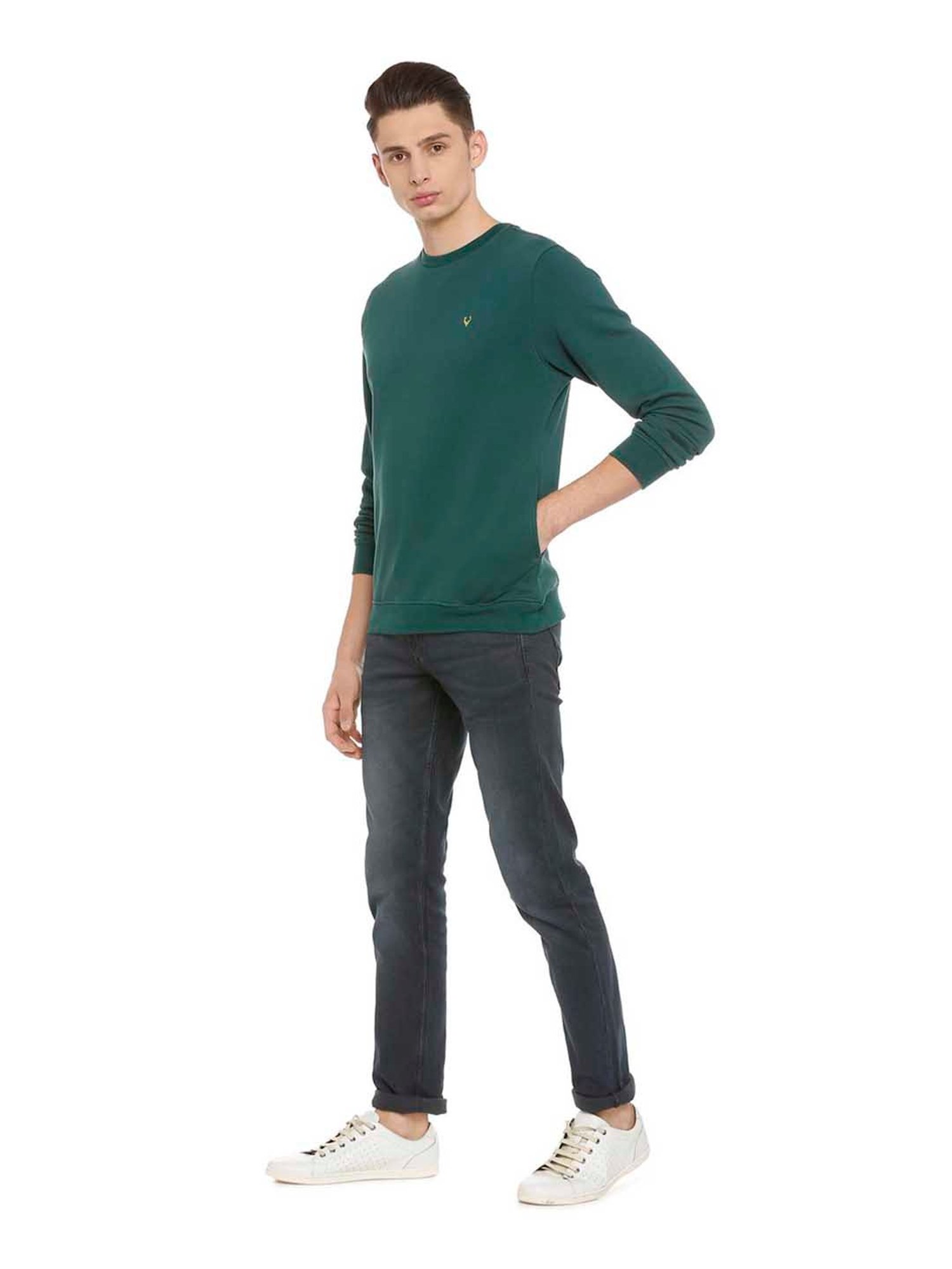 Spykar Red Slim Fit Sweatshirt