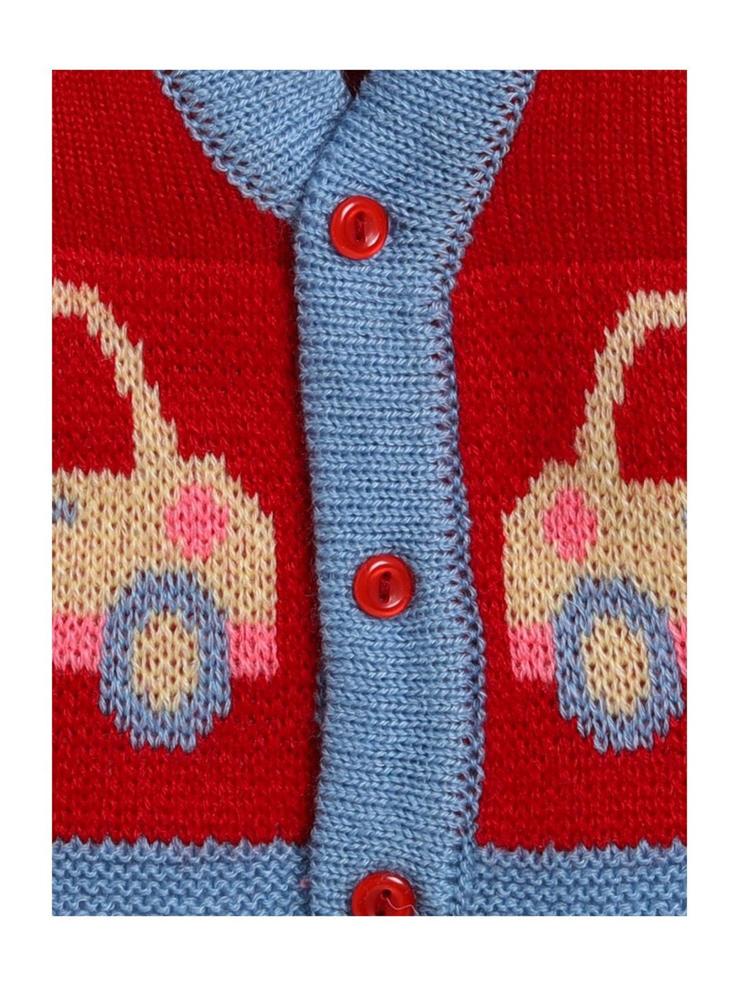 Pantaloons Baby Brown Cotton Printed Full Sleeves Sweater