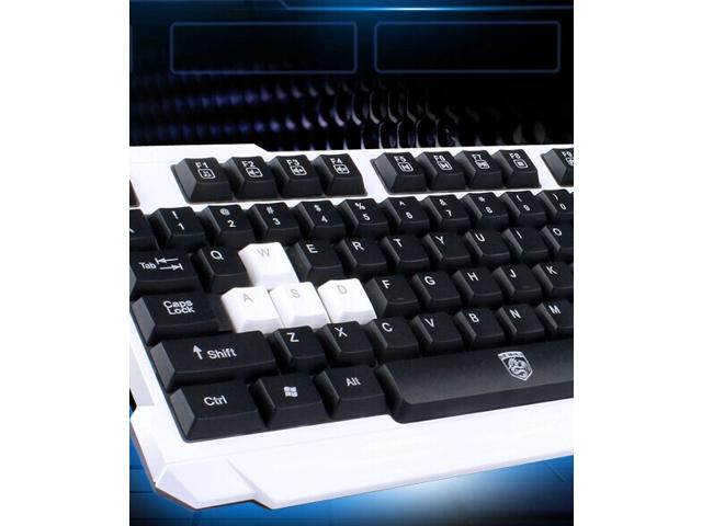 Black & White Multimedia Gaming Keyboard & Mouse With USB RF 2.4GHz Wireless HTPC, Anti-Ghosting Feature, Water-Proof Design, Mute Effect and Mechanical Feel Design, Fully Compatible