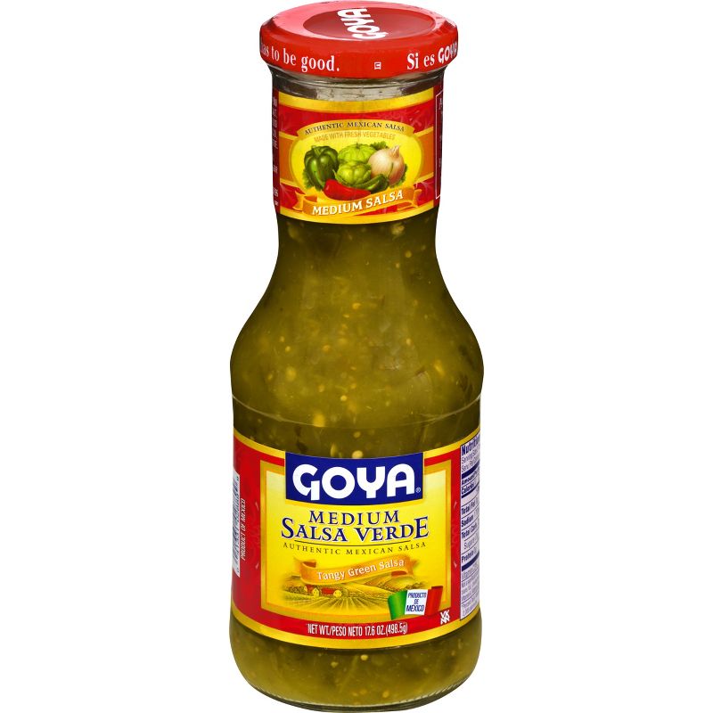 Goya Tangy Green Salsa Verde Medium 17.6oz