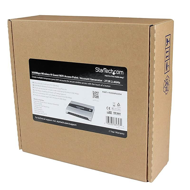 com Guest Wi-Fi Access Point - Wireless-N - 2.4GHz - 300Mbps - 802.11b/g/n Guest Wi-Fi Router - 2T2R
