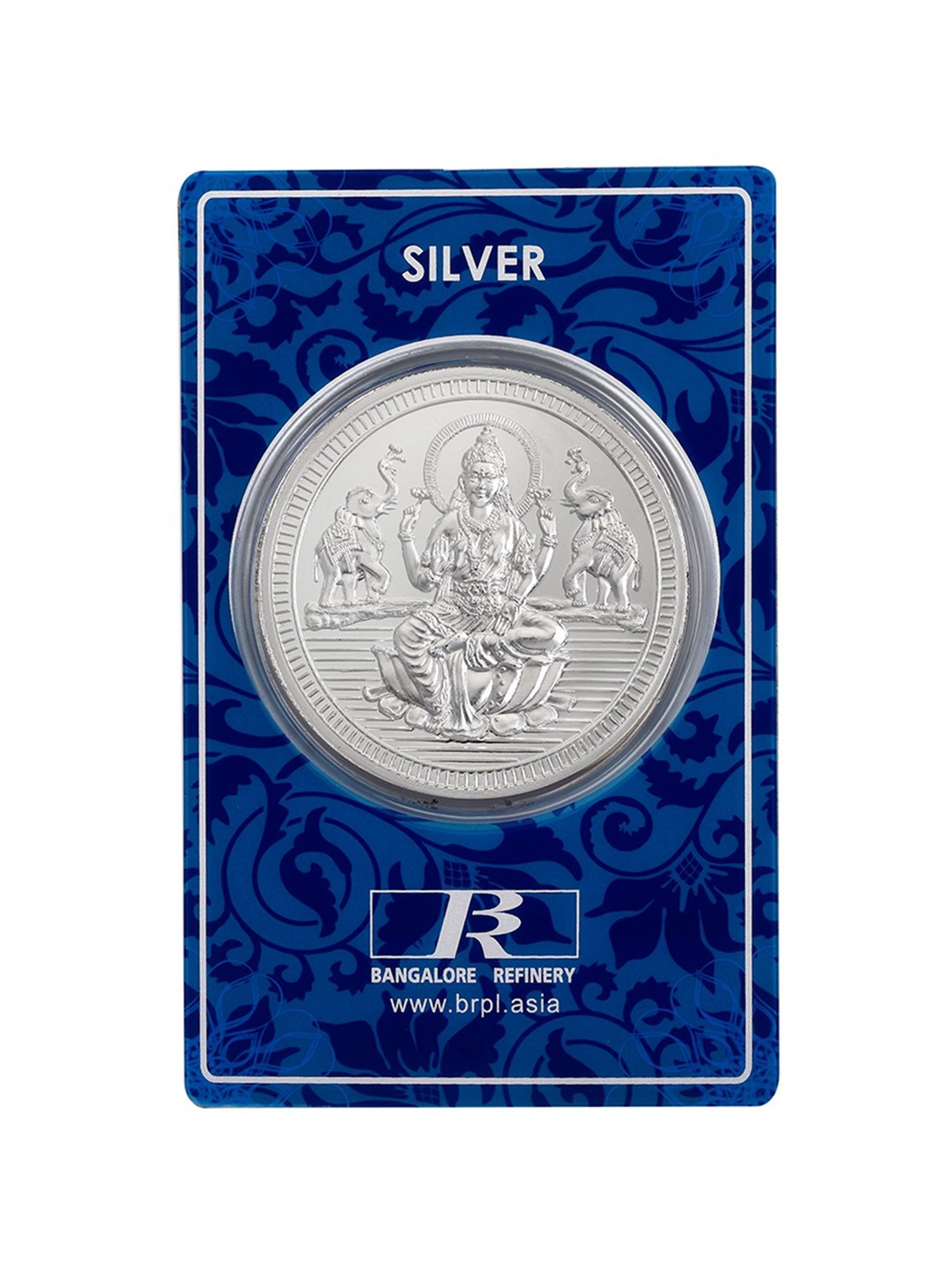Bangalore Refinery Goddess Lakshmi 999 50gm Silver Coin