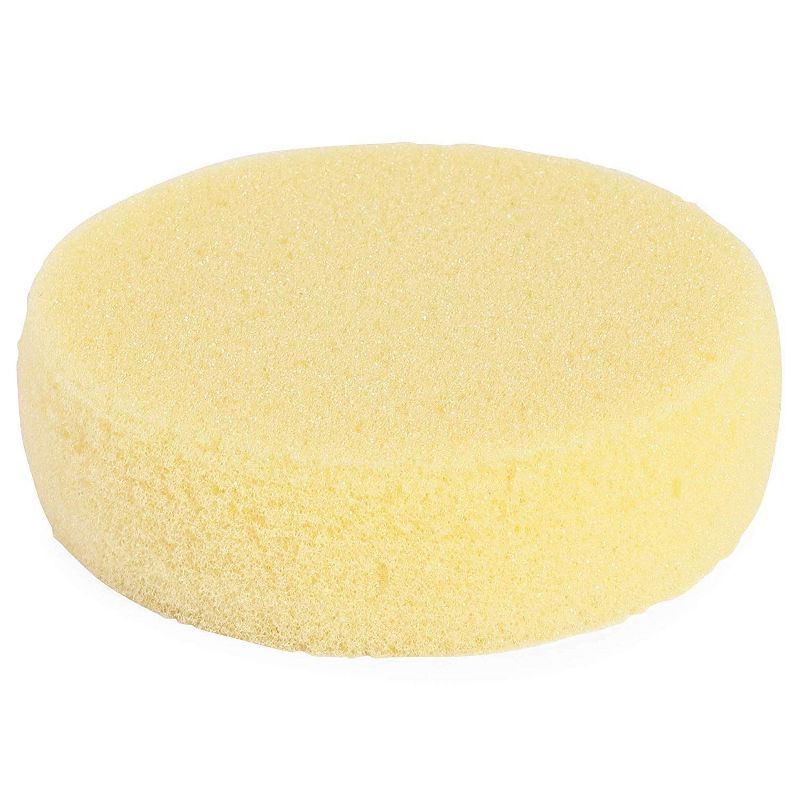 Round Synthetic Sponges for Painting & Crafts (3.5 x 1 in, Light Yellow, 20 Pack)