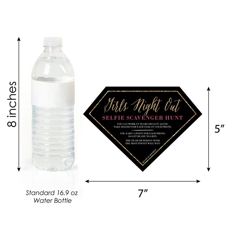 Bachelorette Party Game, 50-Pack Bar Scavenger Hunt Drinking Games and Dares, Fun Novelty Cards for Adults, Girls Night Out, Bridal Shower