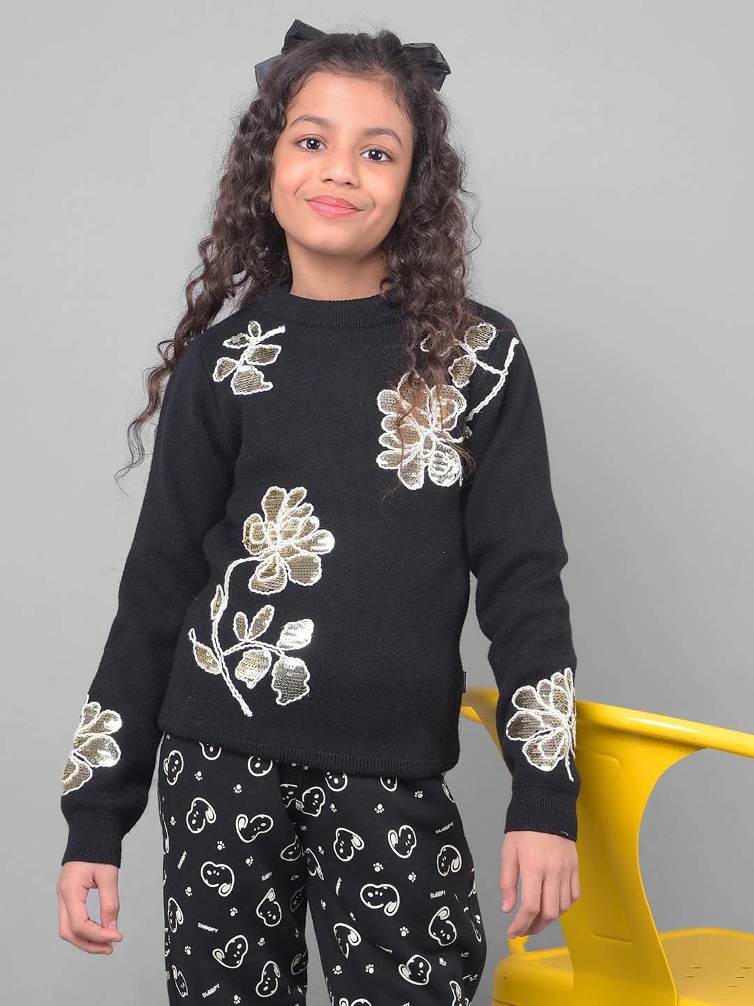 KIDS ONLY Maroon Textured Pattern Full Sleeves Sweater