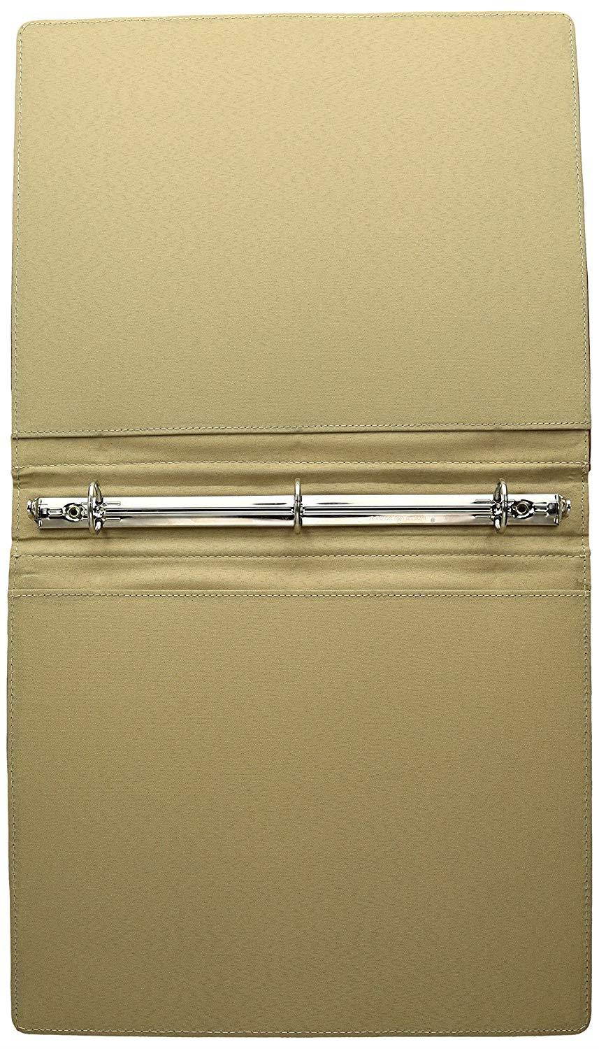 Piel Leather Three-Ring Binder Sa, Saddle