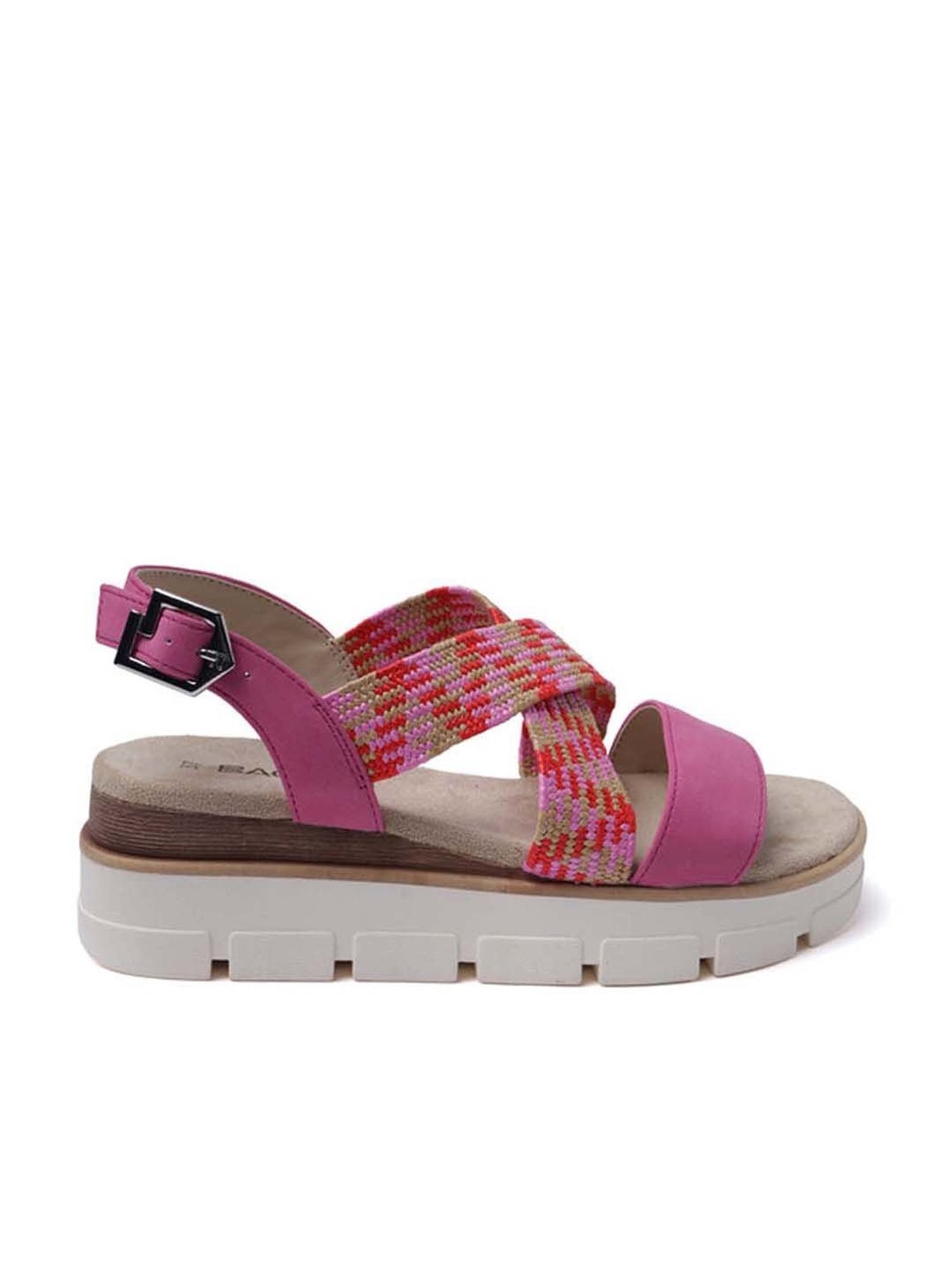 BAGATT Women's Mariella Pink Back Strap Wedges