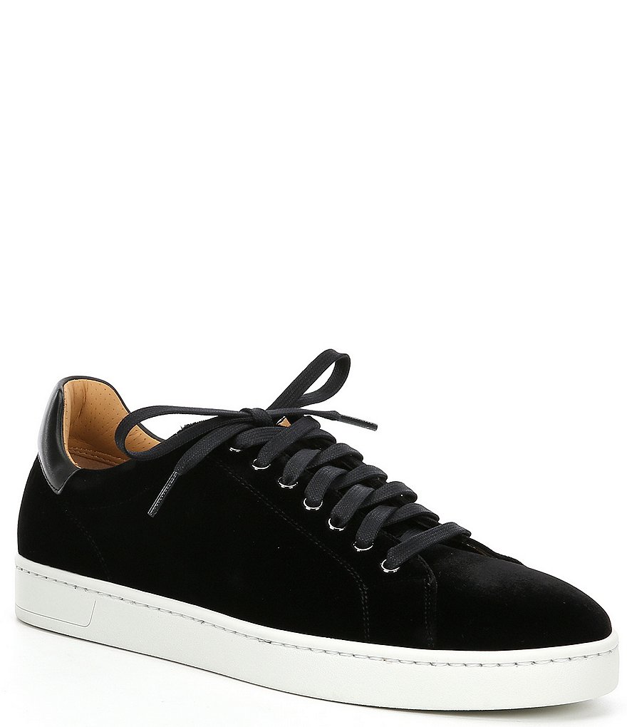 Magnanni Men's Dalia Velvet Lace-Up Sneakers
