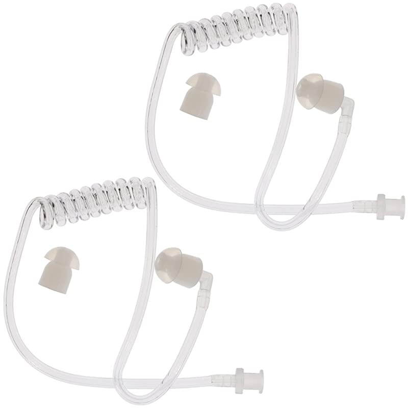 Twist On Replacement Acoustic Tube for Two Way Radio Headset Earpiece Earphone Pack of 2