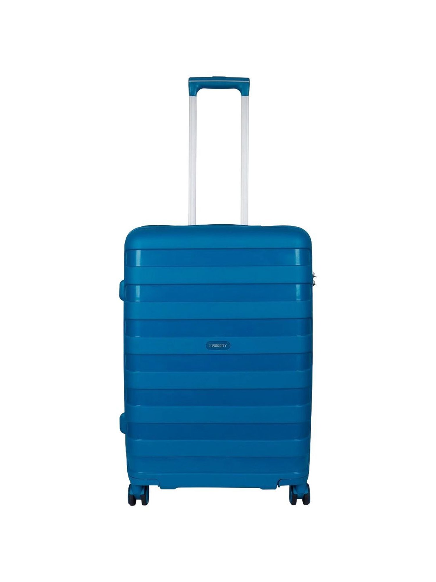Priority Teal Blue 4 Wheels Large Hard Cabin Trolley Bag 50.8 cm