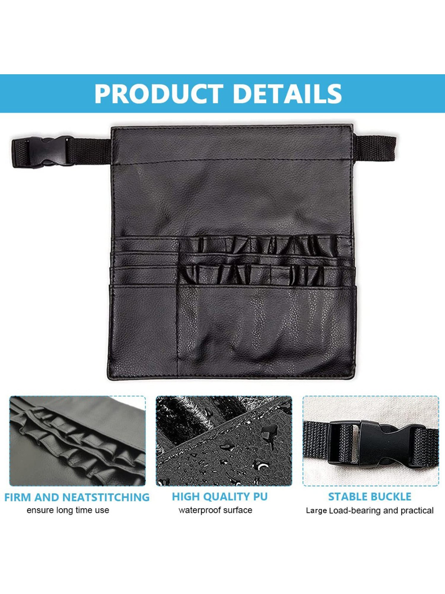 Bronson Professional Waist Belt Shoulder Strap Makeup Brush Pouch Organizer with 22 Pockets