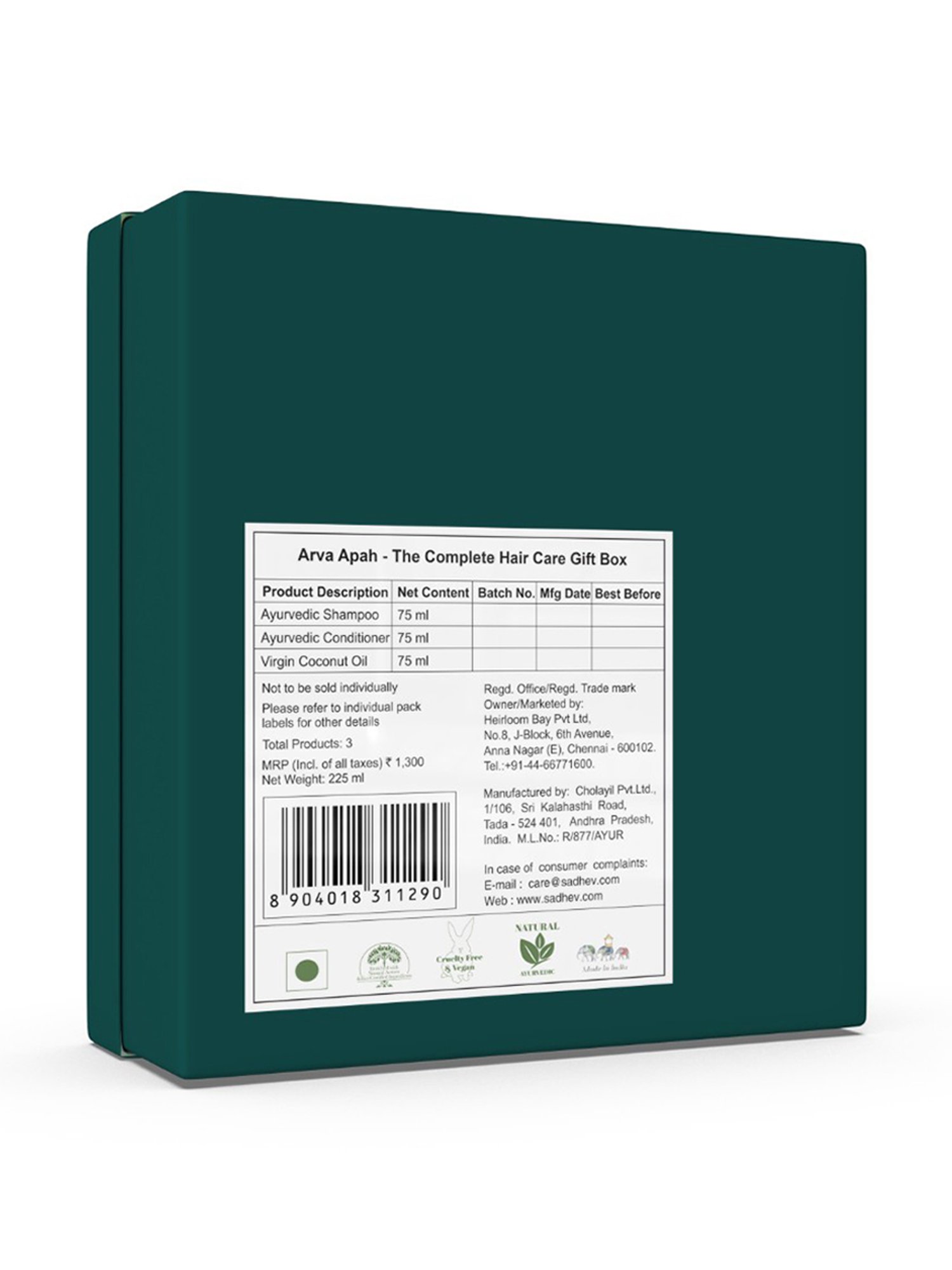 SADHEV Arva Apah - The Hair Care Gift Box