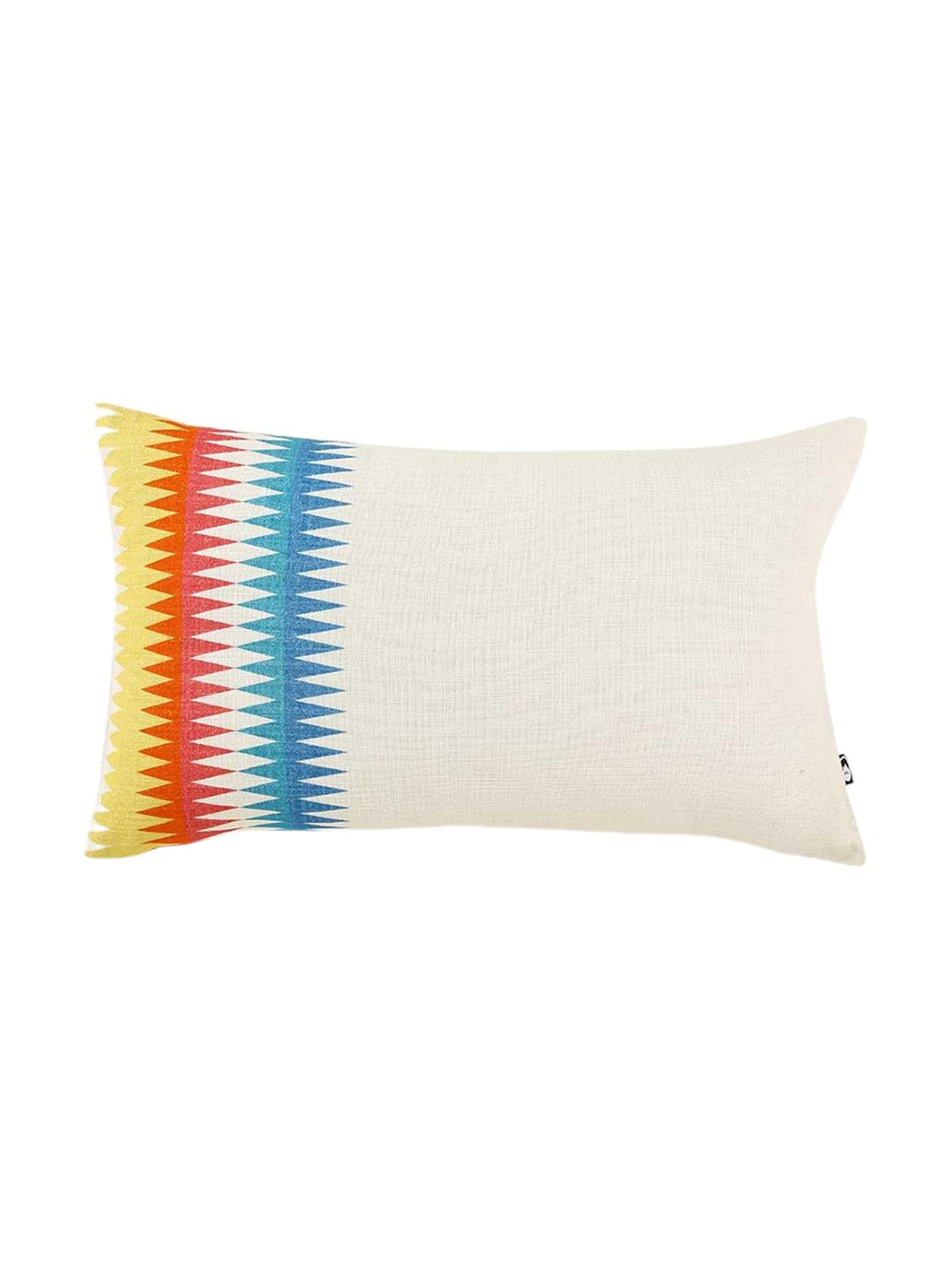 Home4U Multicolor Cotton Slub Crimson Printed Cushion Cover