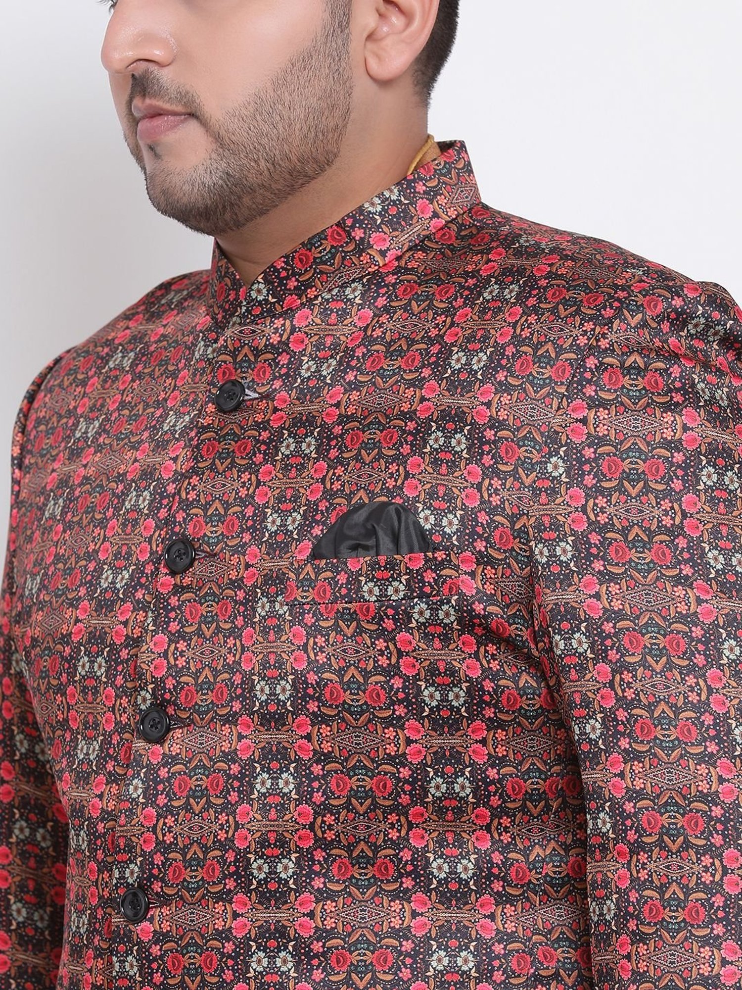 Hangup Brown Regular Fit Kurta Bottom & Jacket Set