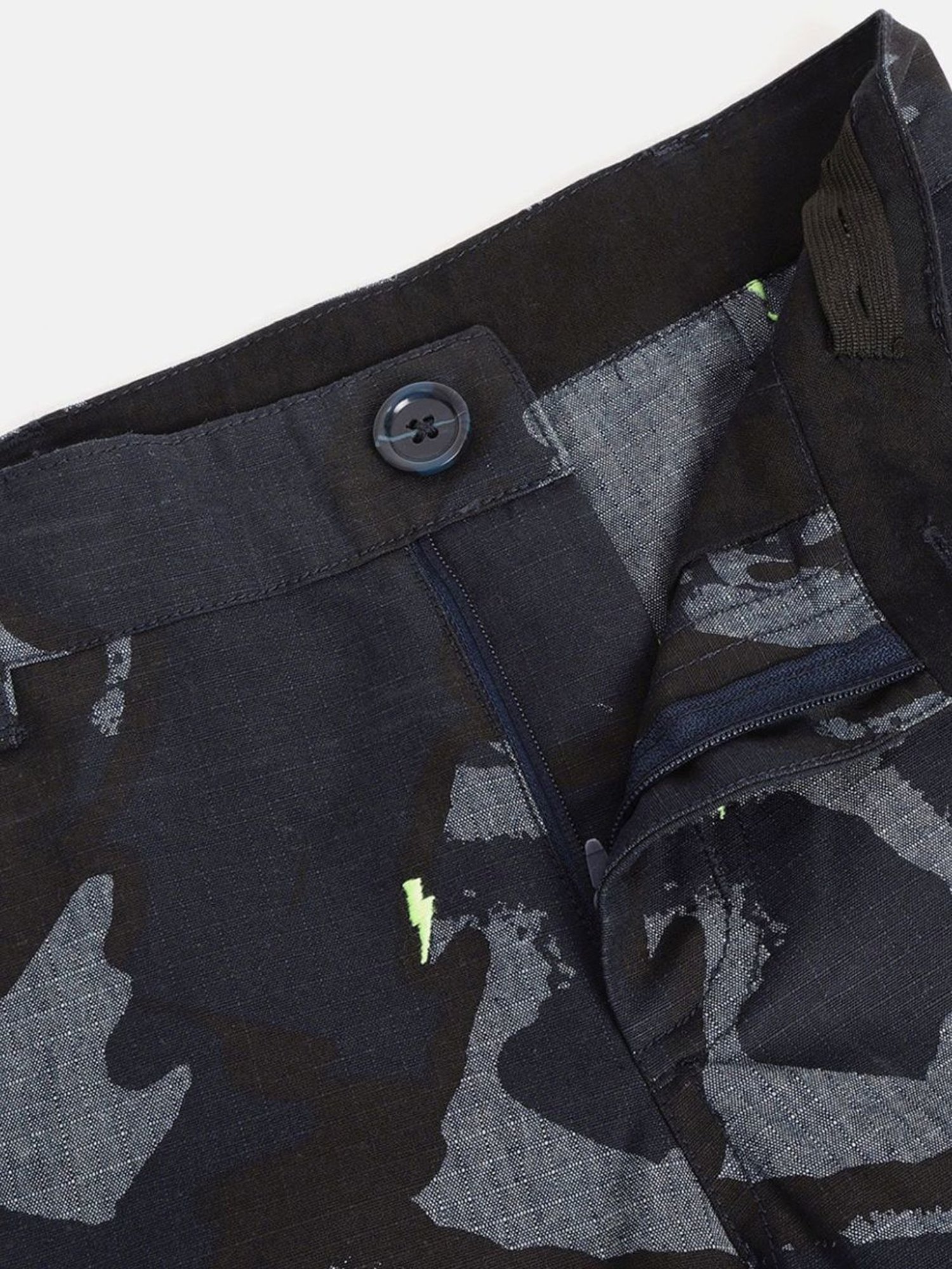 Cherry Crumble By Nitt Hyman Kids Navy Camouflage  Short