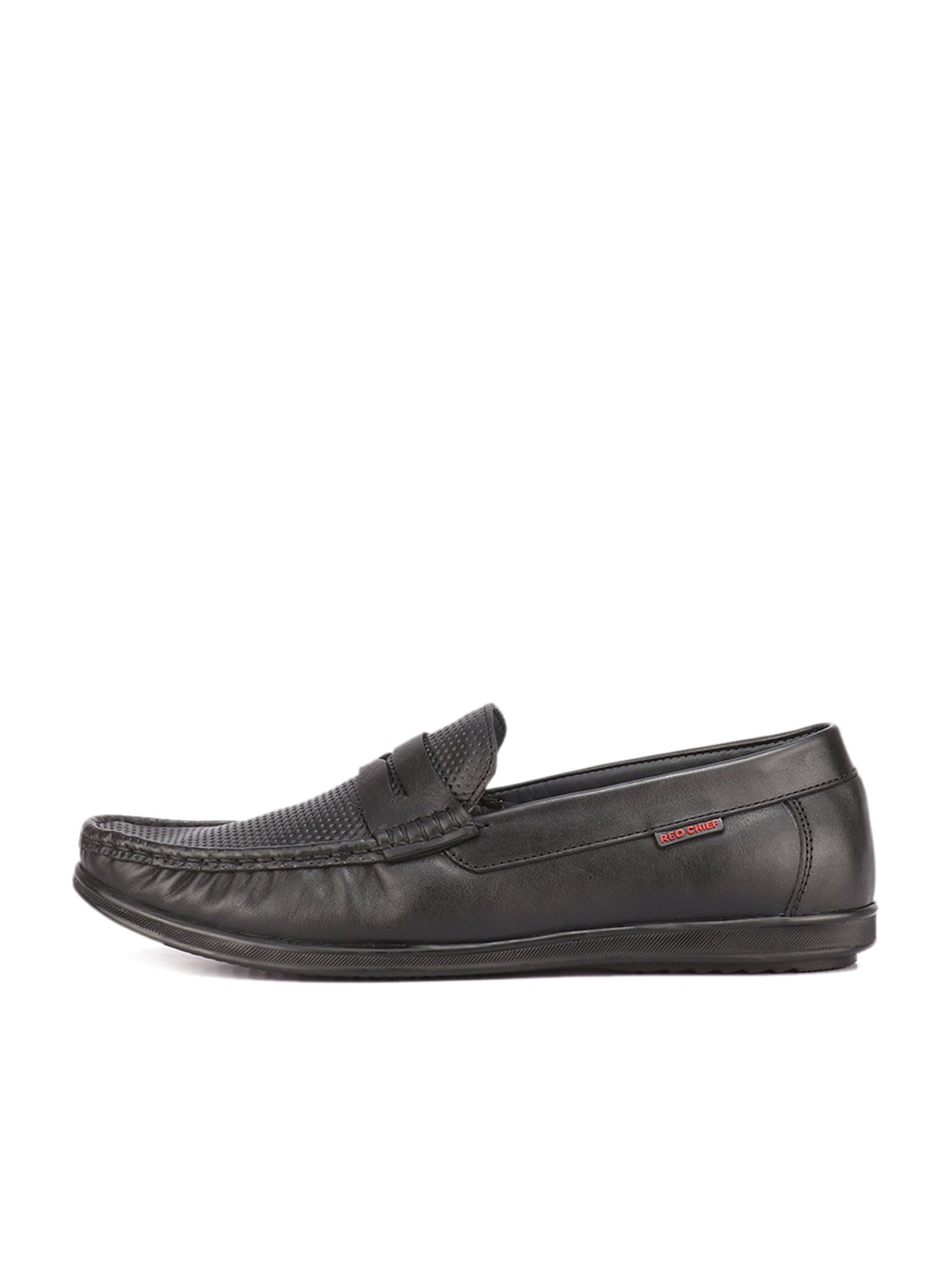 Red Chief Men's Black Casual Loafers