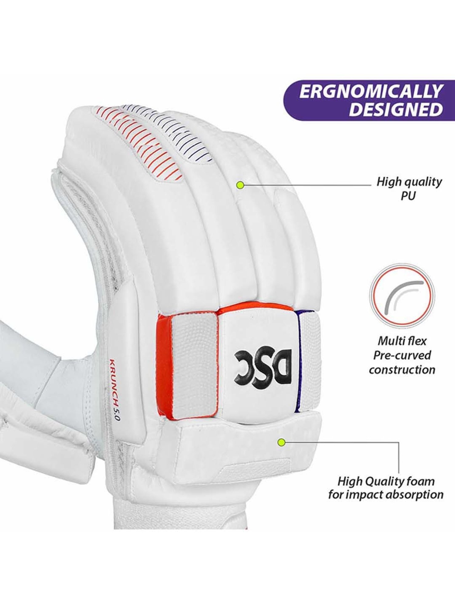 DSC Cricket Krunch 7.0 Batting Gloves Size - Mens