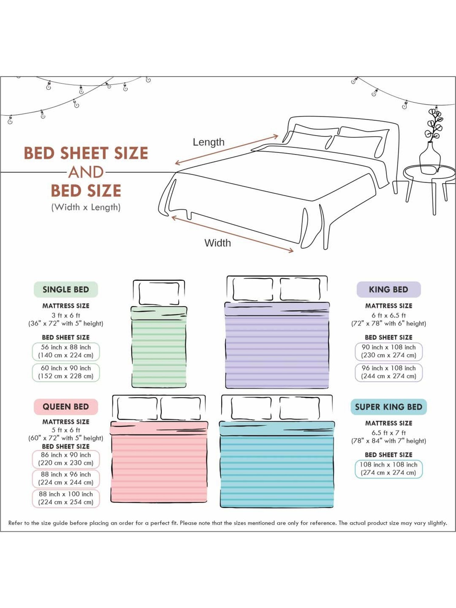 Bella Casa Ethnic Collection Blue Cotton 180 TC Bedsheet with 2 Pillow Covers