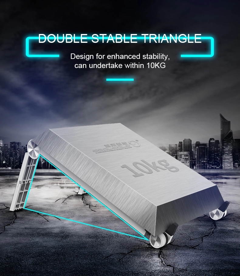 Laptop Stand Cooling Stand Lightweight Plastic Portable Lapto Stand Foldable Portable Tablet Stand (Black)