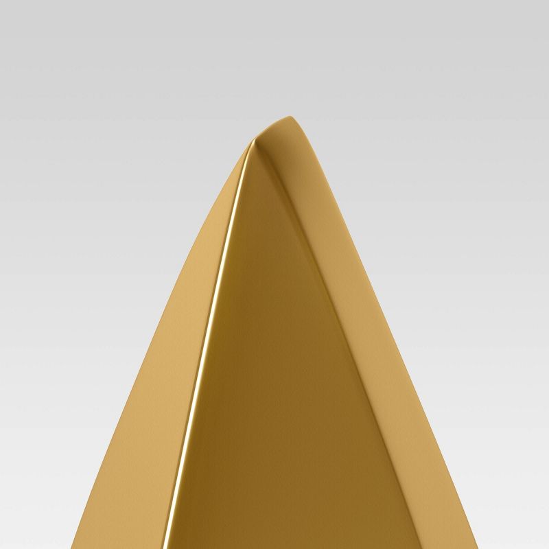 6.2" x 5.5" Metal Bookend Pyramid Gold - Threshold™ designed with Studio McGee