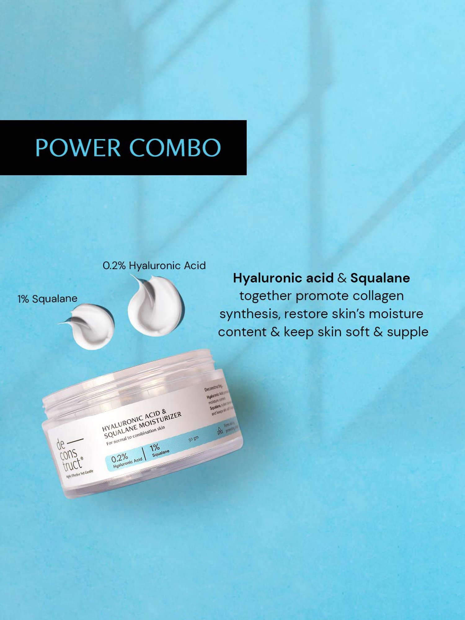 Deconstruct Hyaluronic Acid & Squalane Moisturizer - 50 gm