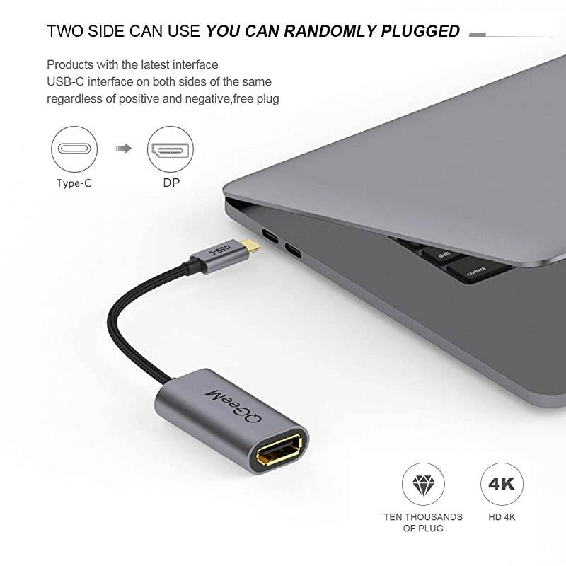 USB C to DisplayPort Cable 4K60HZ Thunderbolt 3 to Displayport Cable Compatible with MacBook Pro 20192018ipad pro 2018Surface BookDell XPSSumsang Galaxy S10 Note 9 DexUSB C to DP Adapter