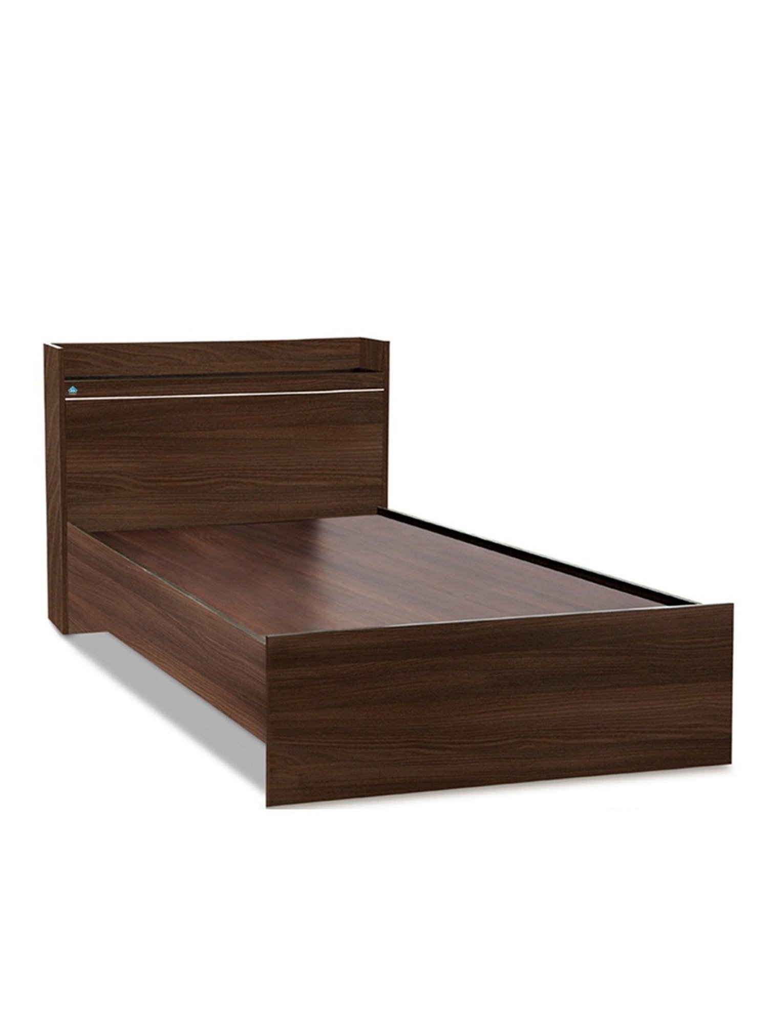 Delite Kom Cherry Acacia Dark Engineered Wood Single Bed