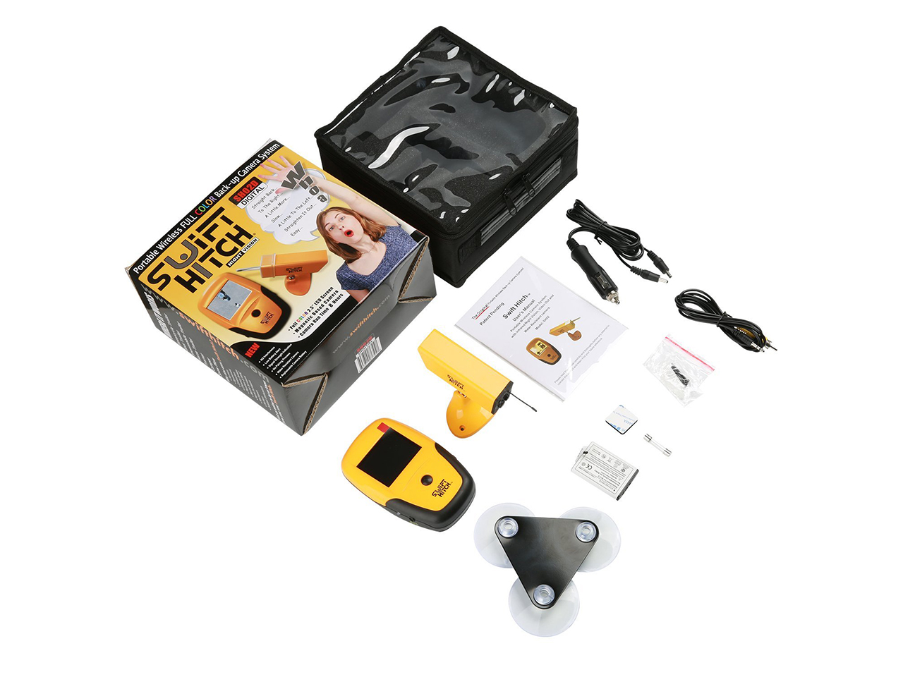 SWIFT HITCH SH02D Waterproof Digital Portable Wireless Backup Camera System IOS/Andriod Device Supported,Small Infrared Camera to View Tight Dark Space for RVs/5th Wheel Campers/Enclosed Cargo Trailer