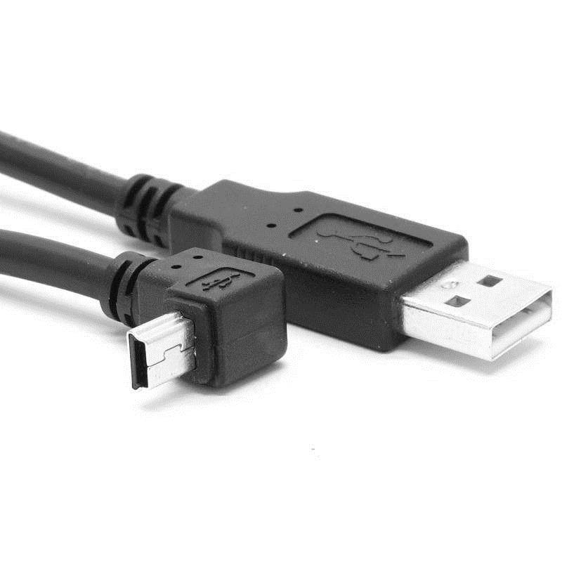 USB 2.0 A TYPE Male to 90 degree Up Angled USB Mini B 5PIN Male cable 50cm