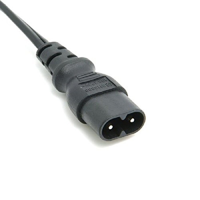 IEC 60320 C8 Plug to C7 Receptacle Male to Female Extension Power Supply Main Adapter Cable 30cm/1ft
