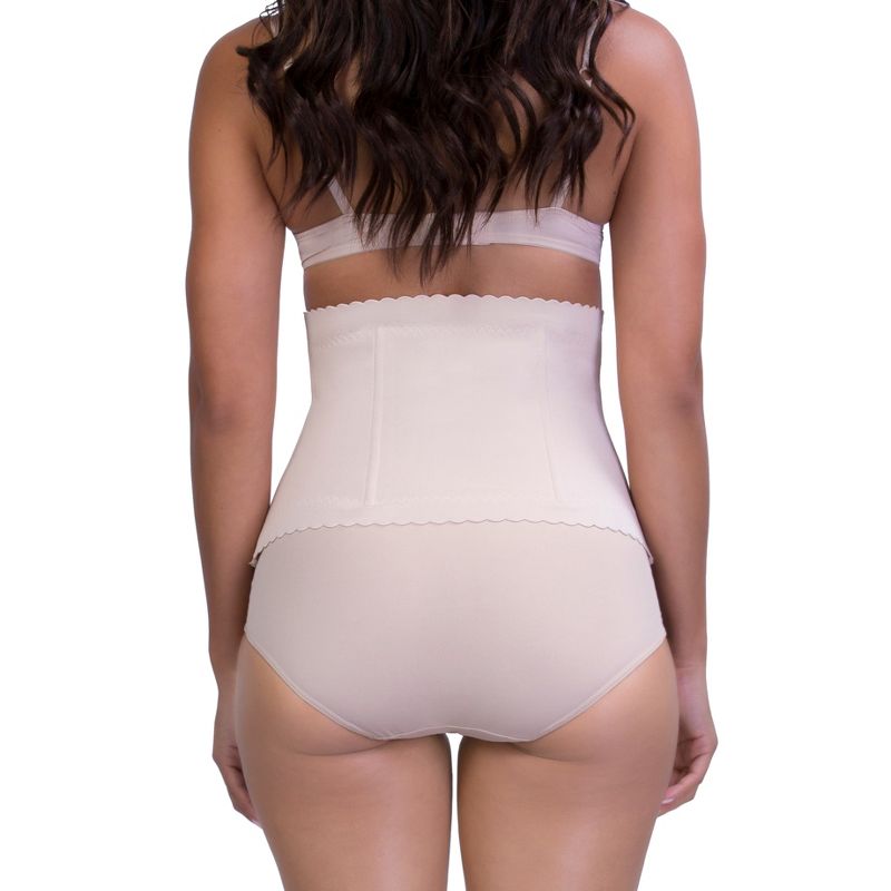 Post-pregnancy Scalloped Corset -  Belly Bandit Basics by Belly Bandit Beige Nude M