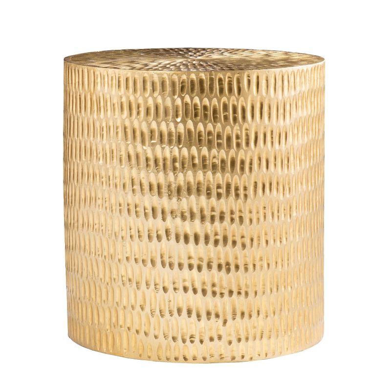 Stawain Round Accent Table Gold - Aiden Lane