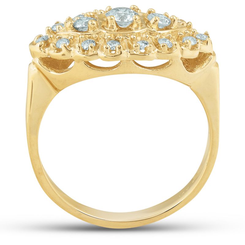 Pompeii3 1/3ct Black Diamond Ring 10K White Gold - Size 6