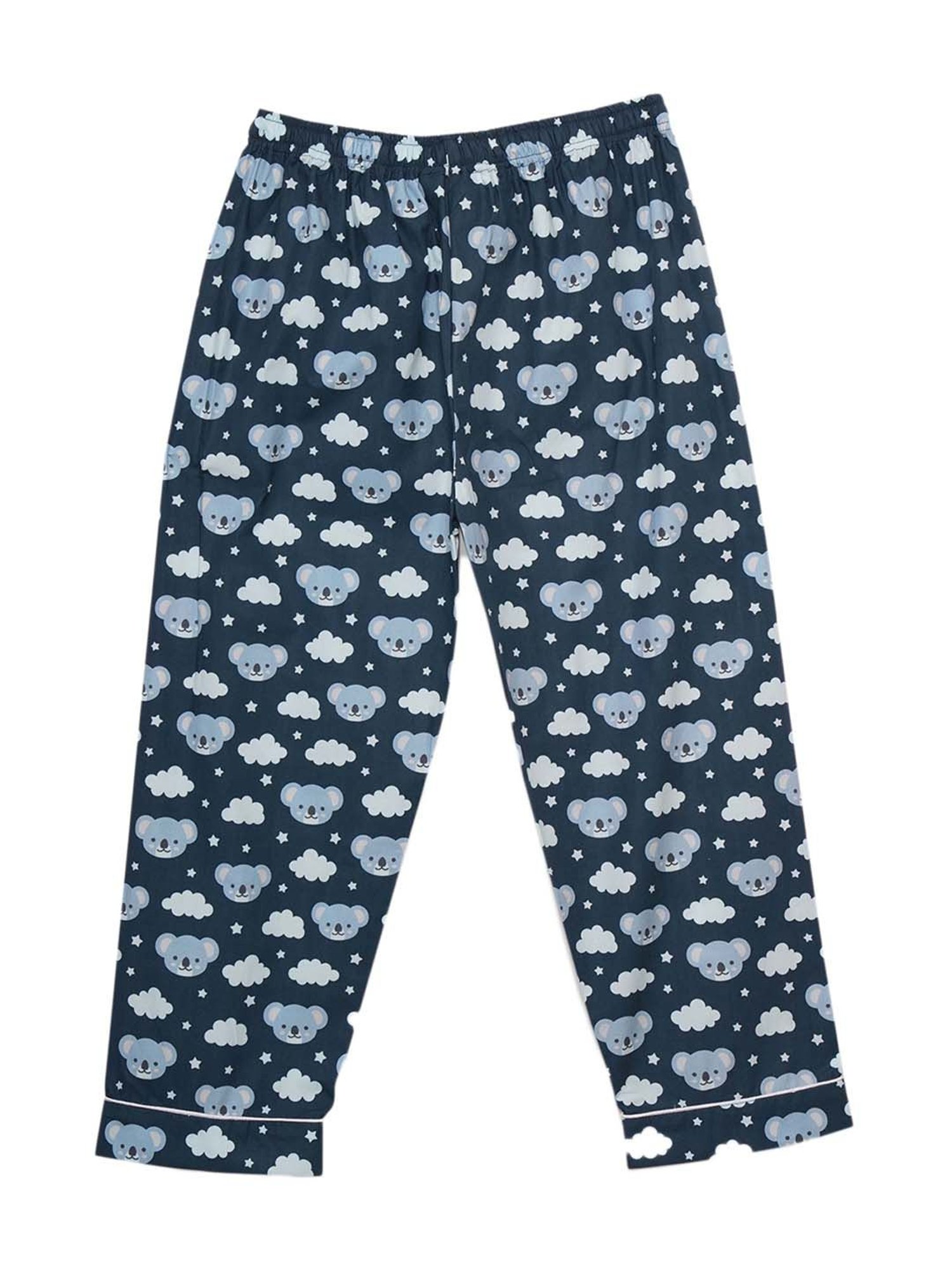 Fluffalump Boys Multicolor Cotton Printed Nightwear Top & Pants Set