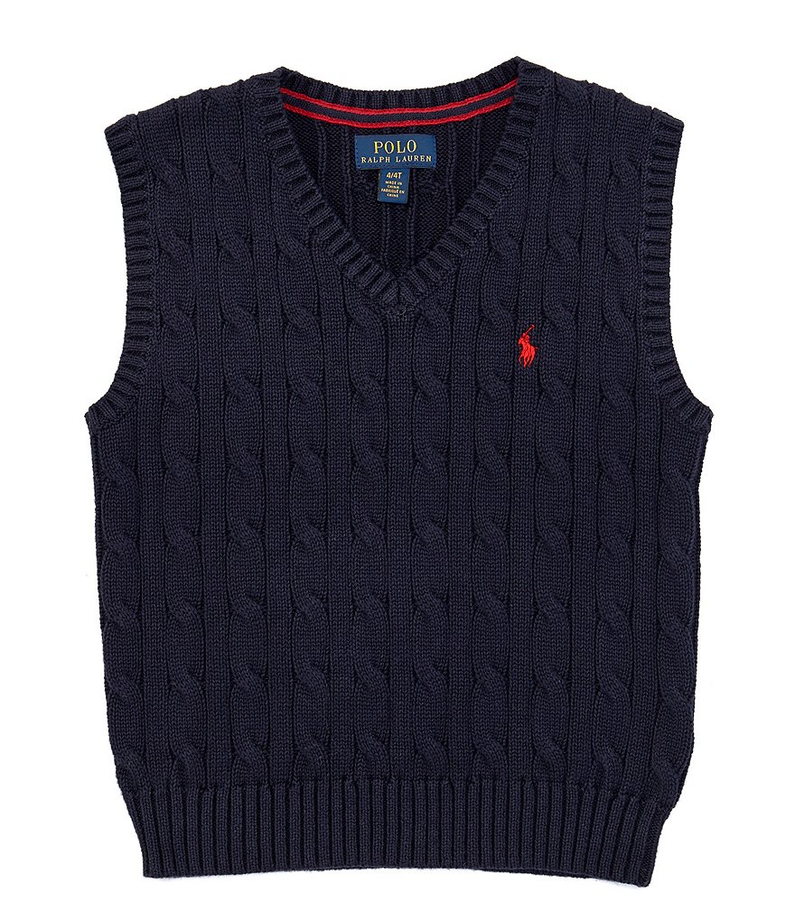 Polo Ralph Lauren Little Boys 2T-7 Cable-Knit Sweater Vest