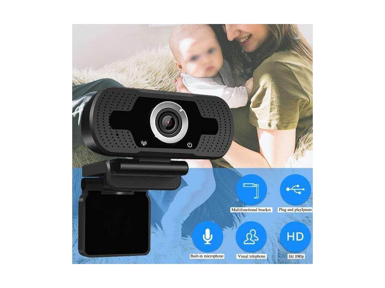 LIYIYANG HD Webcam 1920x1080P, Streaming Web Camera with Microphone,Webcam for Gaming Conferencing & Working, Laptop or Desktop Webcam, USB Computer Camera for Mac,YouTube, Skype OBS