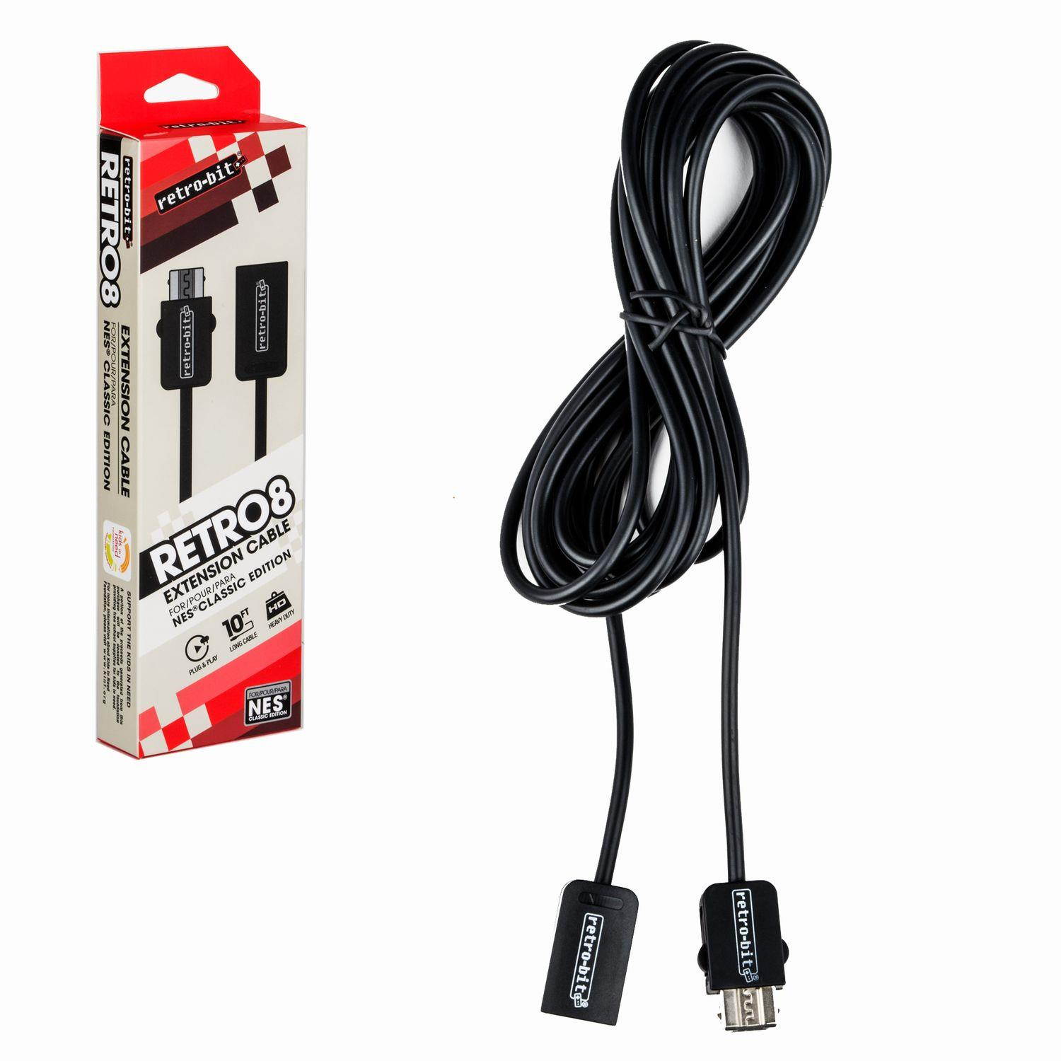 Retro-Bit NES Classic Controller Cord Extension Cable - 10' (Retro-Bit) - NES