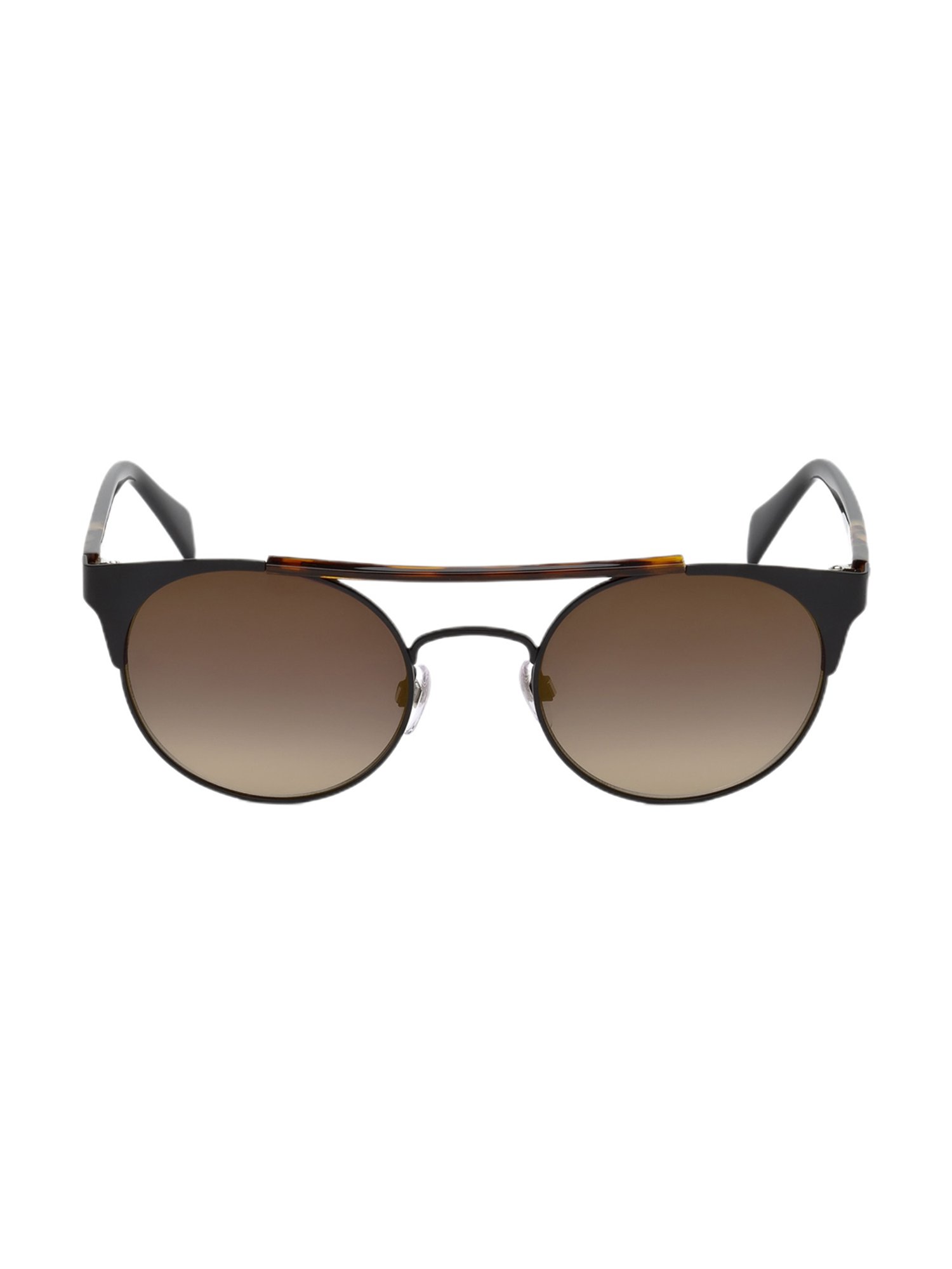 Diesel Brown Round Unisex Sunglasses