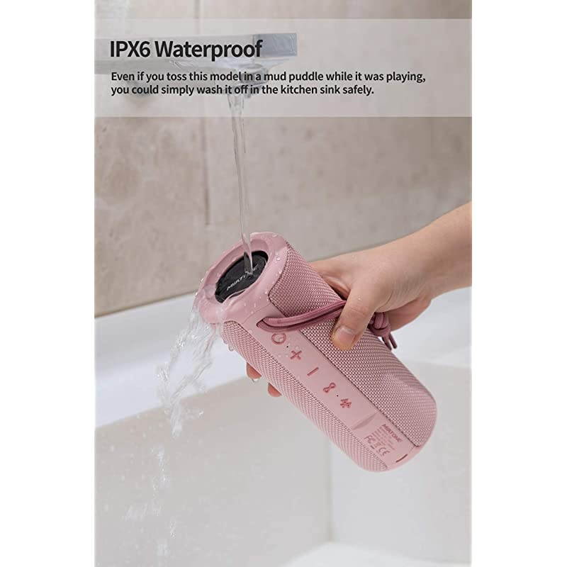Outdoor Portable Bluetooth Wireless Speaker Waterproof Pink